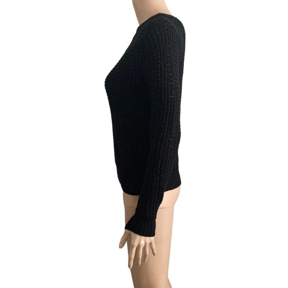 Ambiance Apparel Sweater Womens Small Black Criss Cross Back - Picture 8 of 10